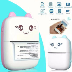 Mini portable thermal printer print photo pocket thermal label printer 58mm printing wireless Bluetooth Android iOS printers