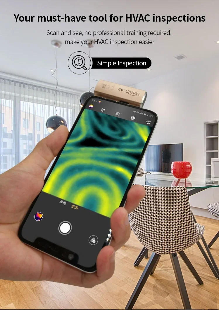 Description Picture 4 of itemGuide MobIR Air Thermal Camera Used for smartphones 25Hz Infrared  Imaging Temperature Instruments Color Dark Grey