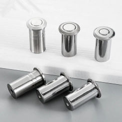 Stainless Steel Door Bolt Cover Durable Dust-proof with Accessories Latch Cover Invisible Hardware Door Latch Protection Door