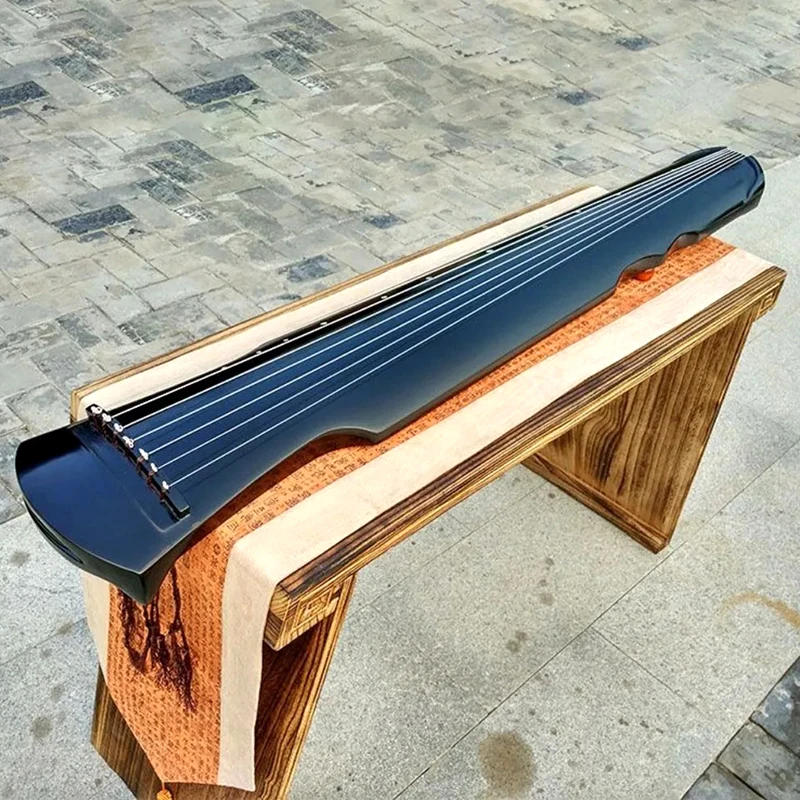 Description Picture 2 of item7 Strings Guqin Zither Handmade Guzheng Beginner Stringed Instruments with Accessories Chinese Traditional Musical Instruments