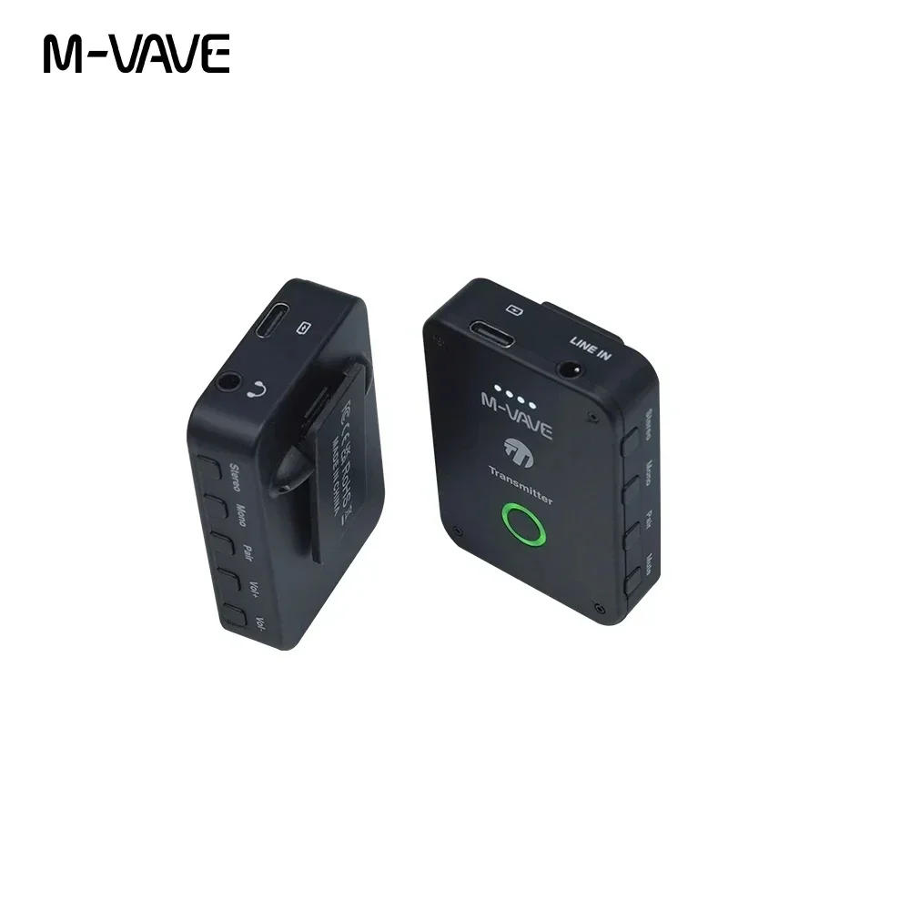 Description Picture 6 of item2024 M vave WP-9 Wireless Earphone Monitor 2.4GHz ISM Transmitter Receiver Support Stereo Mono Recording Function Rechargeable