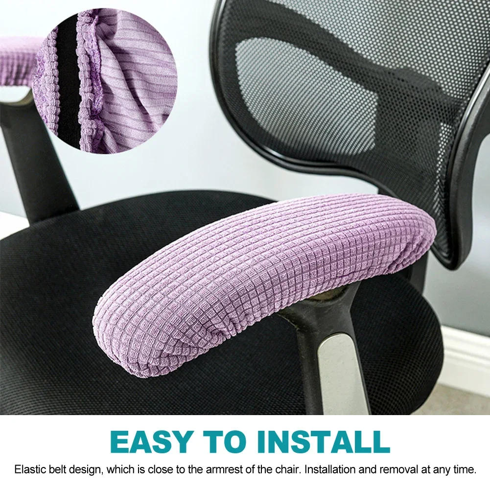 Description Picture 6 of item1pair Office Chair Armrest Cover Removable Elastic Washable Waterproof Fabric Elastic Half Pack for Office Chair Armrest Cheap