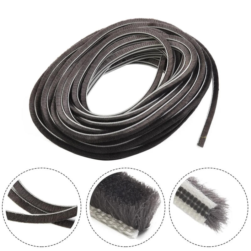 Description Picture 3 of item10M Brush Strip Door Window Sealing Strip Sliding Wardrobe Door Sound Insulation Dust Sealing Strip 5mm X 6mm