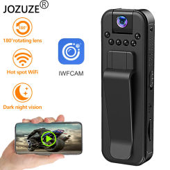 JOZUZE L7 1080P HD Mini Camera Body Worn Police Cam Small 180° Rotating Micro voice Camera Loop Recording Camcorder Sports DV