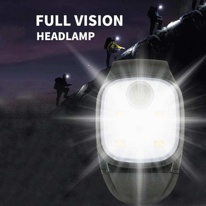 Description Picture 5 of itemClip Headlamp 4 Lighting Modes Clip Night Lamp Safety Warning for Jogging Night Walking for Fishing Hiking USB Rechargeable