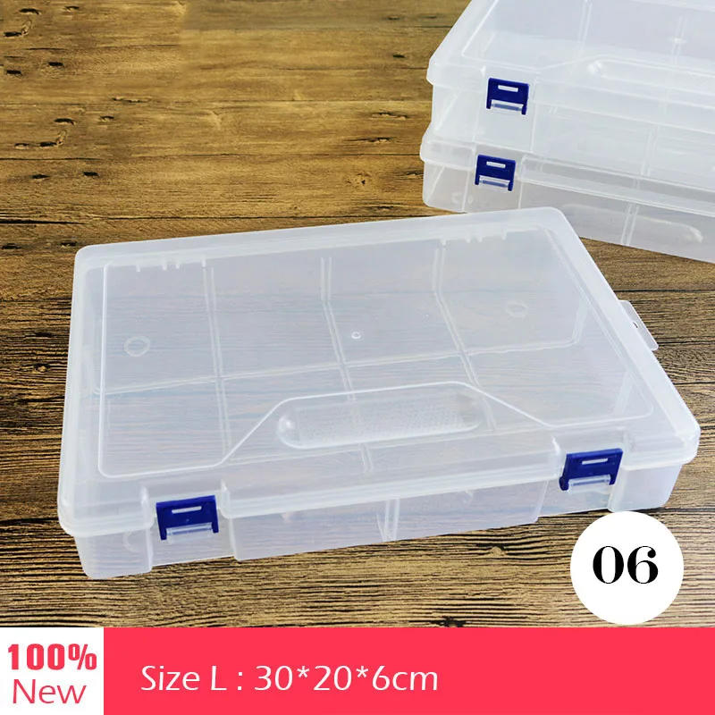 Description Picture 2 of itemMulti Grids Plastic Detachable Storage Boxes Bins for Tools&Jewelry&Fishing Gear&Screw Desk Organizer cajas de madera