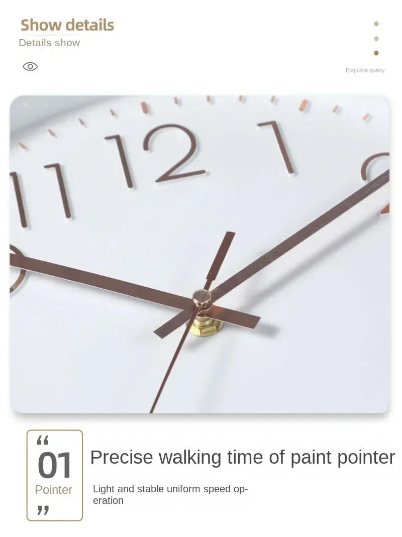 Description Picture 6 of item8 Inch Wall Clock Modern Design Silent Battery Operated Non-Ticking Decorative Clock for Bedroom Kitchen School Office Home Deco