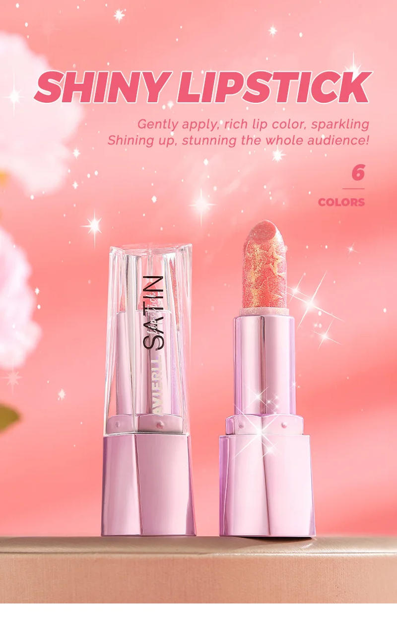 Description Picture 2 of itemGlitter Shimmer Lipstick,Pearlescent Glow,High-Shine Moisturizing Lipstick Long-Lasting & Non-Sticky Lip Glaze Pearl Sexy Makeup