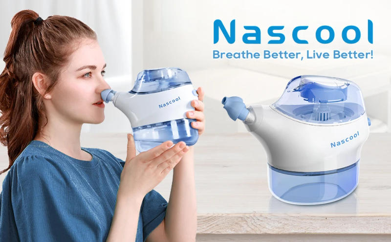 Description Picture 2 of itemElectric Nasal Irrigation System with 50 SaltPods Suction Irrigator Nose Washer Sinus Rinse All-Round Deep Cleaner Machine