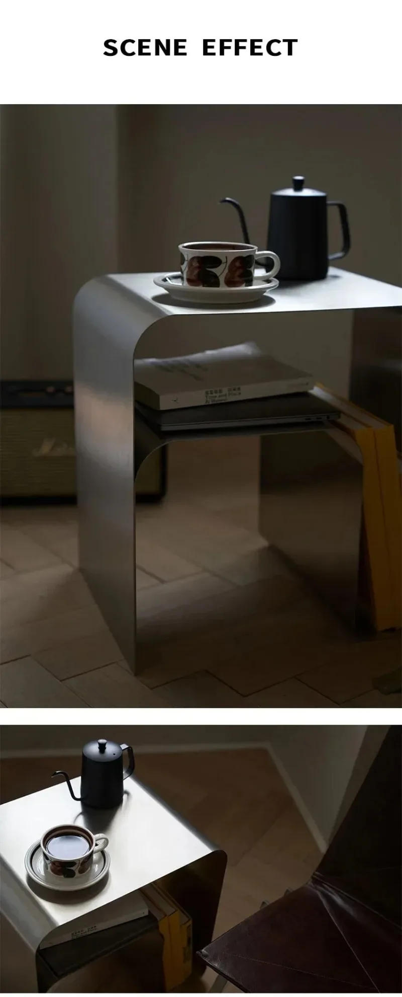 Description Picture 6 of itemStainless Coffee Design Living Room Table Stainless Auxiliary Bauhaus Bedside Balcony Kitchen Aesthetic Mesa Centro Furniture