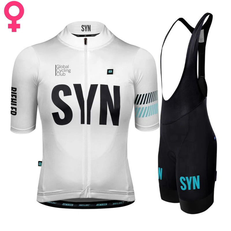 Description Picture 5 of itemSummer SYN Team Cycling Set Women SYNDICATE Short sleeve Jersey and Bib Shorts Pro Race Bicycle Clothing Suit