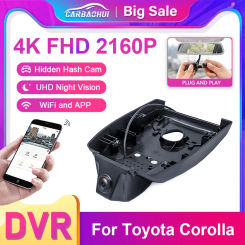 For Toyota Corolla Altis E210 12th Gen 4K HD Dash Cam for Car Camera Recorder Dashcam WIFI Car Dvr Recording Devices Accessories