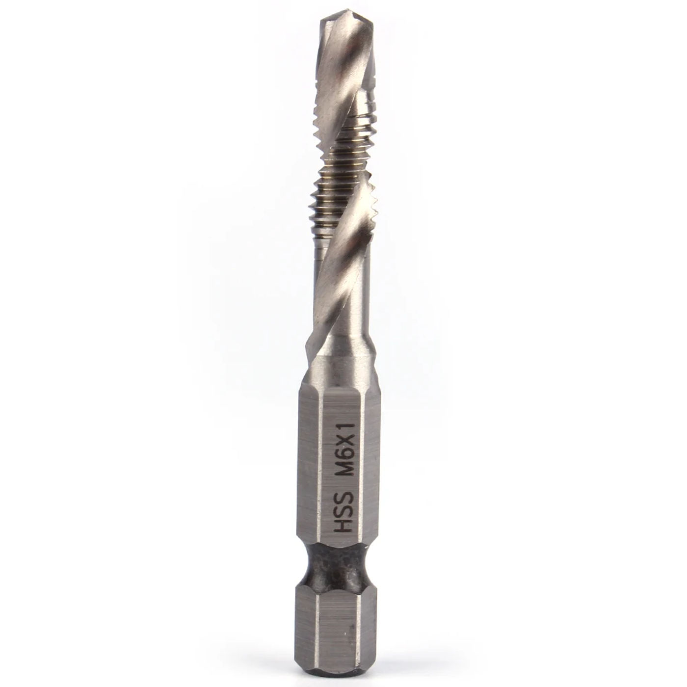 Description Picture 4 of itemHex Handle Tap Drill Bits M6 HSS 1/4" Hex Shank Drill & Tap Taper Drill Bits Power Tool Part Hex Shank Drill Tap Taper Drill Bit