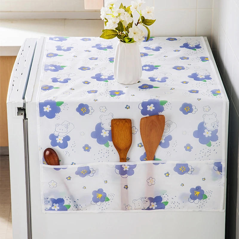 Description Picture 6 of itemHome Washing Machine Dust Cover With Pockets Waterproof Cover Case Oven Microwave Top Protector dustproof Fridge Dust Covers