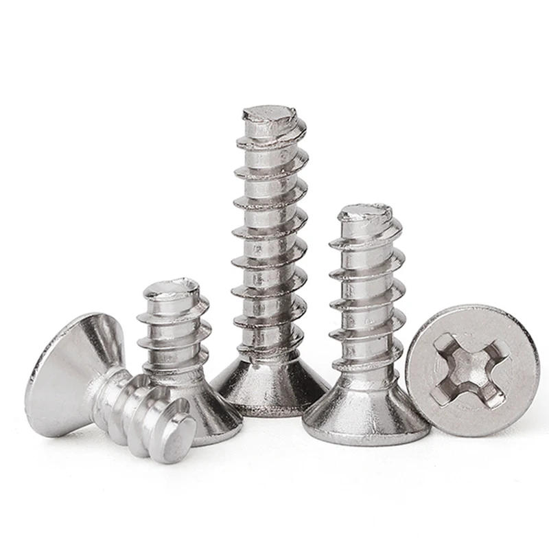Description Picture 3 of item50~500pcs 304 Stainless Steel Cross Recessed Countersunk Head Flat Tail Self-tapping Screw M1 M1.2 M1.4 M1.7 M2 M2.2 M2.5 M3 M4