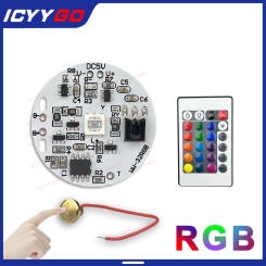 DC5V Low Voltage Colorful Gradient LED RGB Light Board With Switch, Remote Control, Touch, DIY PCB Board