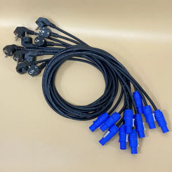 10pcs AC Power Cord Cable EU US Plug To Powercon Connector Stage Lighting Effect Beam Moving Head Mobile Stage 1Meter Wire Line