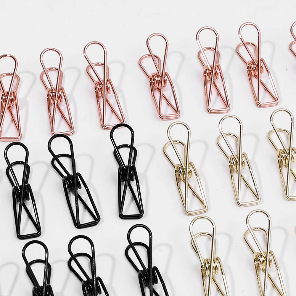 Description Picture 6 of item10/20pcs Tent Light String Fixing Clip Hollowed Out Binder Food Sealing Bag Outdoor Camping Awning Metal Skeleton Dovetail Clips