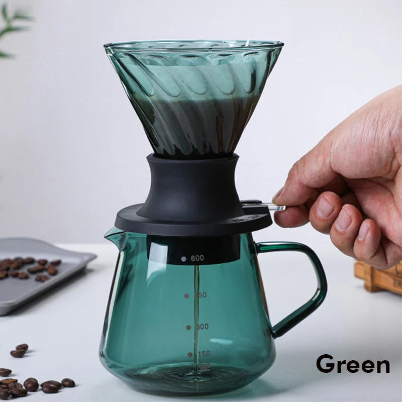 Description Picture 4 of itemImmersion Coffee Dripper Switch Pour Over Dripper Immersion Dripper Switch Coffee Maker Glass Coffee Filters V02 Set