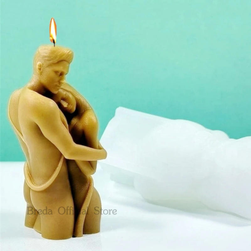 Description Picture 2 of itemNew 3D Couple Hug Silicone Candle Mold DIY Art Body Soap Plaster Concrete Resin Cast Molds Home Decor Valentine's Day Gift