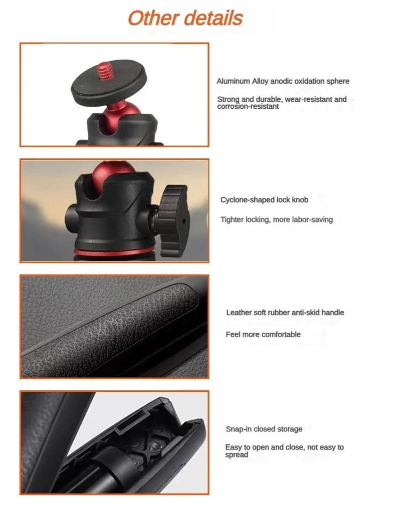 Description Picture 6 of itemMini Desktop Selfie Stick Tripod Handheld Camera Camera Live Vlog Camera Phone Portable Retractable Stand