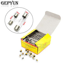 100PCS 5*20mm 6*30mm Fast Blow Glass Tube Fuses 5x20mm 6x30mm 250V 0.5A 1A 2A 3A 4A 5A 6A 8A 10A 15A 20A 25A 30A 0.75A AMP Fuse