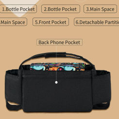 Baby Stroller Bag Pram Organizer Stroller Accessories Stroller Cup Holder Cover Trolley Organizer Pouch Travel Accessories