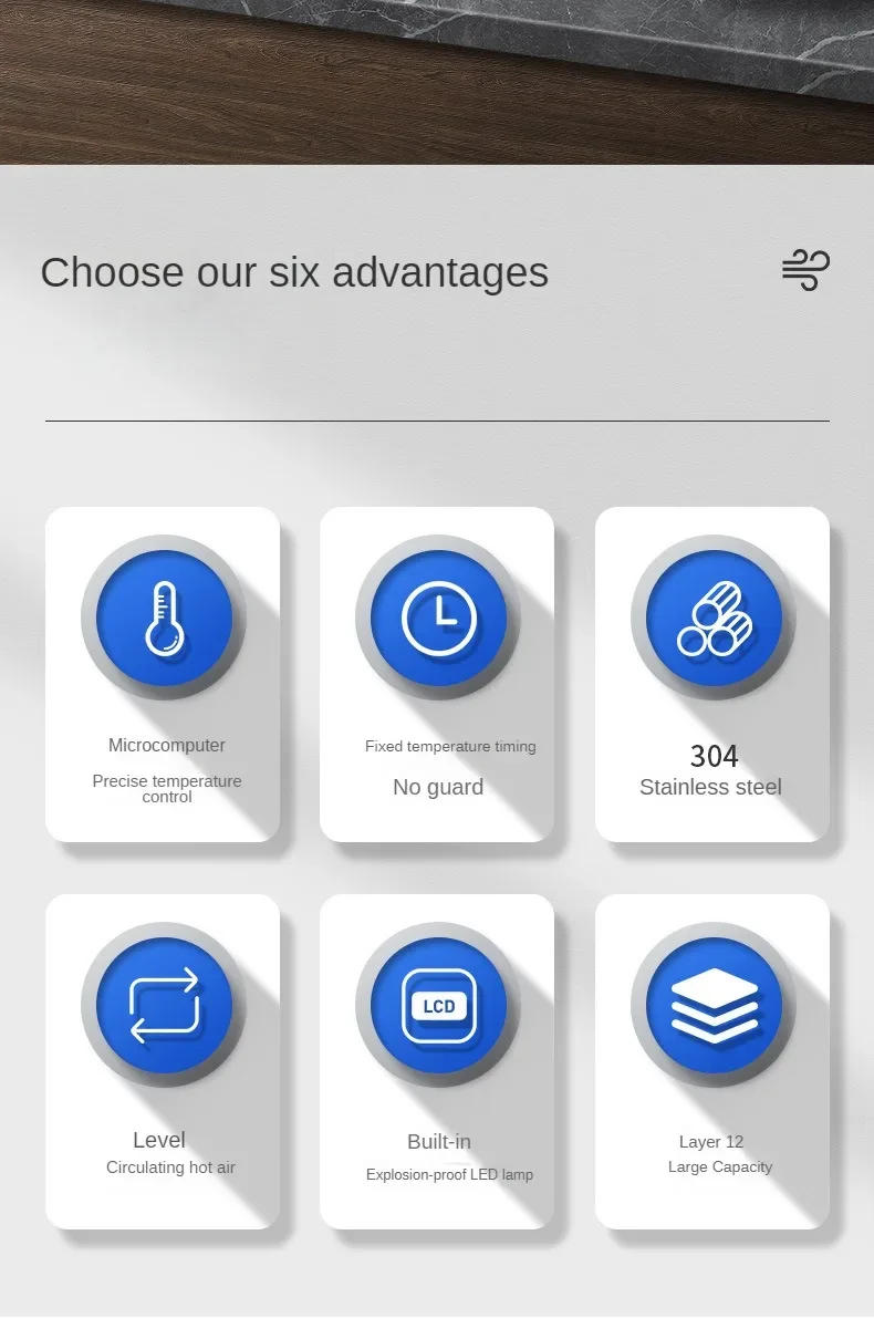 Description Picture 3 of item12 Layers Home Use and Commercial Use 220V Fruit Dehydrator Vegetable Snacks Meat Medicinal Materials Fruit Smart Food Air Dryer