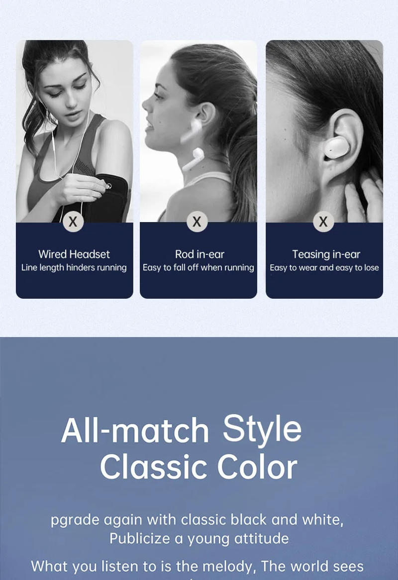 Description Picture 5 of itemF2 TWS Earphones Bluetooth Night Running Lights Wireless Earbud Headset Sports Ear Buds Noise Cancelling Comfortable Sleepphones