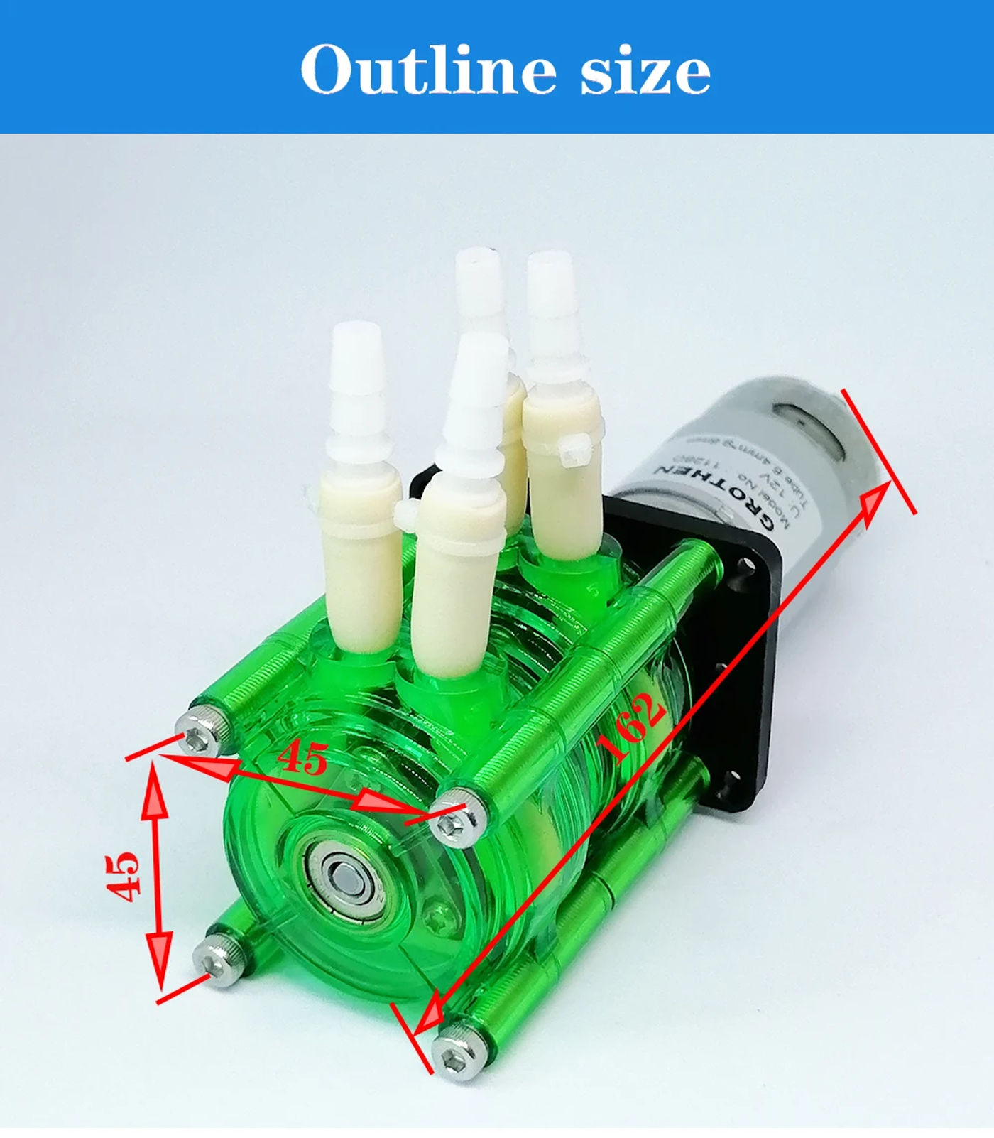 Description Picture 6 of itemDual pump heads Peristaltic pump Water pump High flowrate  PharMed BPT tube