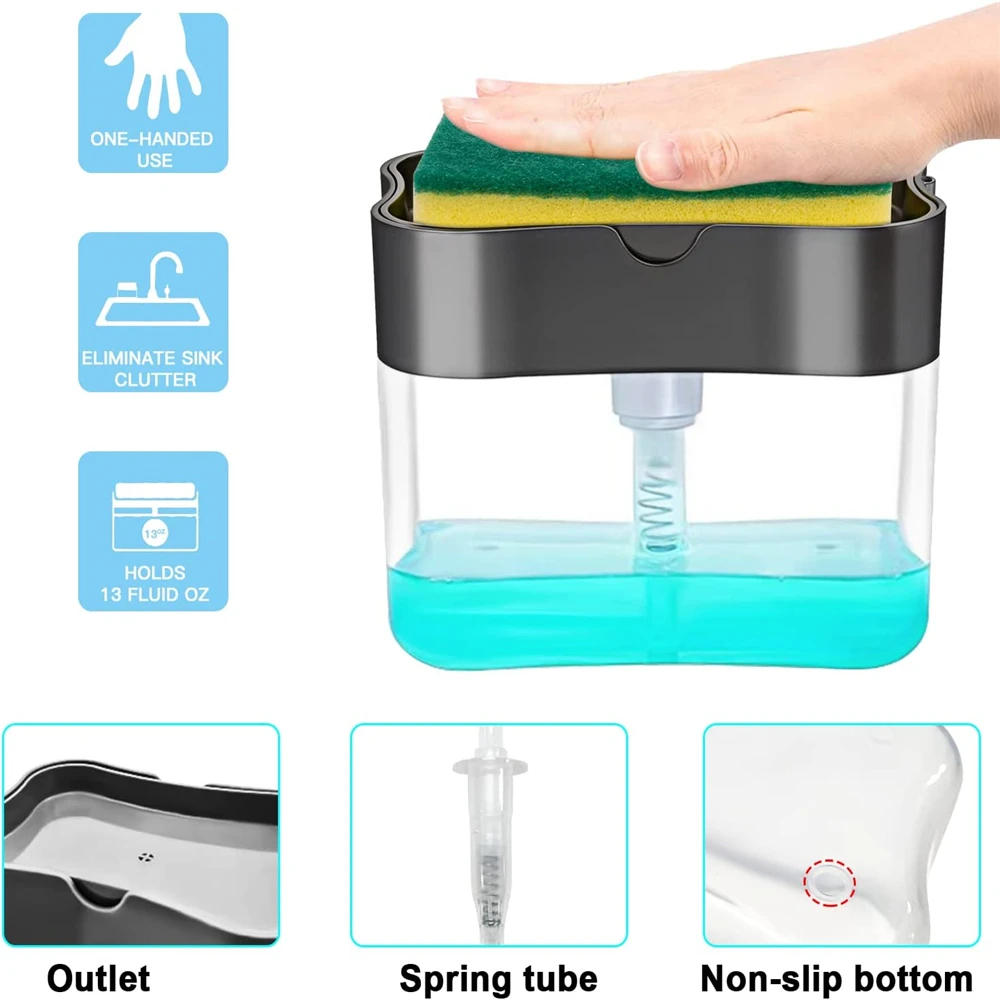 Description Picture 4 of itemKitchen Detergent Press Portable Soap Dispenser Pak Clean Cloth Dishwashing Pot Soap Dispenser Cleaning Tool