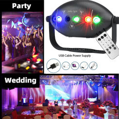 72 Patterns Laser Light Lighting with Remote Controller Projector LED Party Light Mini Stage Lampu Bar Light Decoration Lights