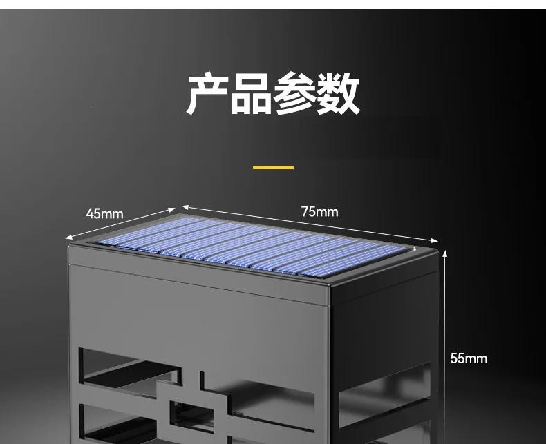 Description Picture 3 of itemNew Solar Wall Lamp for Outdoor Decoration, Atmosphere, Balcony, Garden, Staircase, Step Light, Human Body Induction Light