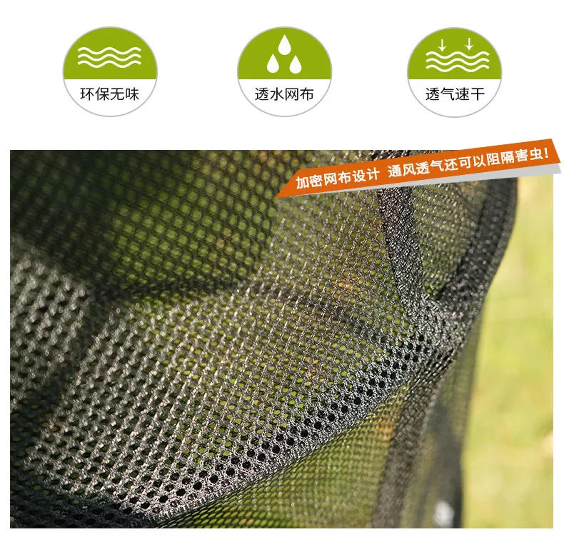 Description Picture 4 of itemPortable Nylon Mesh Hanging Bag Picnic Cookware Drying Food Organizer 3-Layer Folding Storage Net Bag For Camping