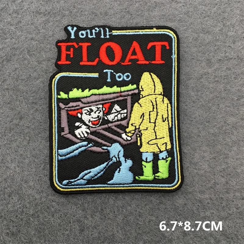 Description Picture 6 of itemHorror Movie Punk Embroidered Patches for Clothing Iron on Patches Stripes Diy Appliques Scary Patches on Clothes Stickers