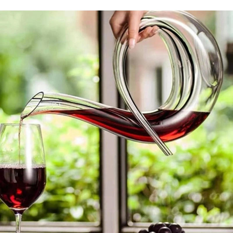 Description Picture 2 of itemCrystal Glass Wine Decanter Transparent Champagne Family Party Set Nordic Bottle Wedding Gift