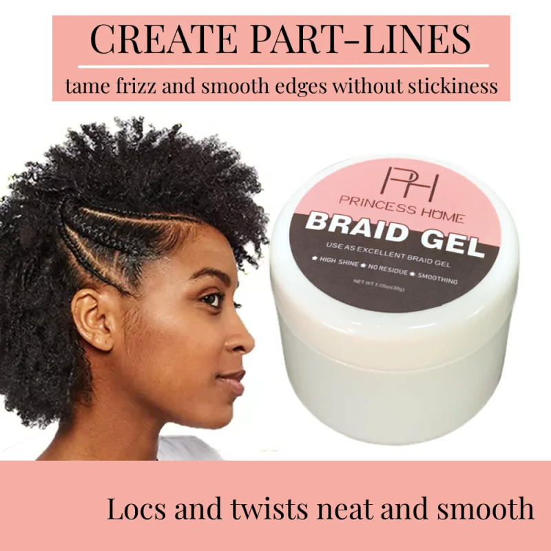 Description Picture 4 of itemBraiding Hair Gel for Braids and Locs Pomade Hair Styling Fixative Wax Private Label  Braiding Gel for African Loc and Twist Gel