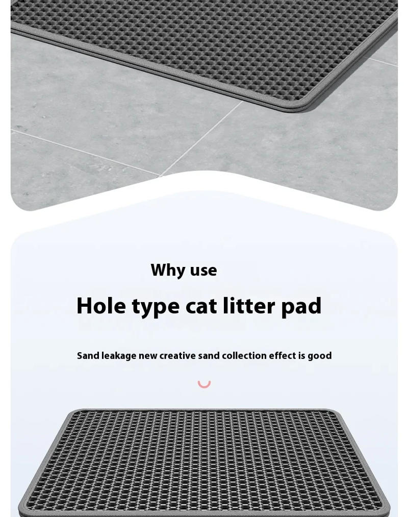 Description Picture 3 of item90CMX60CM Cat Litter Mat Waterproof Double Layer Pet Litter Box Mat Pet Toilet Cat Mat Nonslip Sand Cat Washable Mat Pet Clean