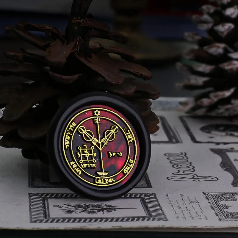 Description Picture 5 of itemMagic Circle Engraving Wax Seal Stamp Creative Star Moon Copper Head Crown Owl Pattern for Scrapbook Envelopes Invitations Gifts