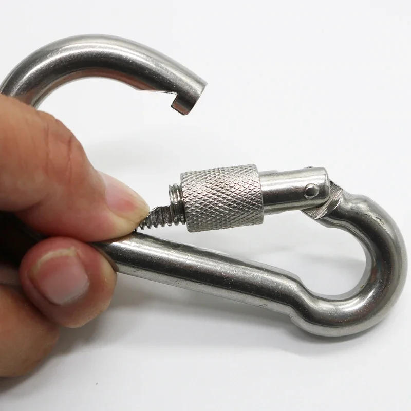 Description Picture 6 of itemM6/M8/M10 304 Stainless Steel Multifunctional Spring Snap Carabiner Quick Link Lock Ring Hook