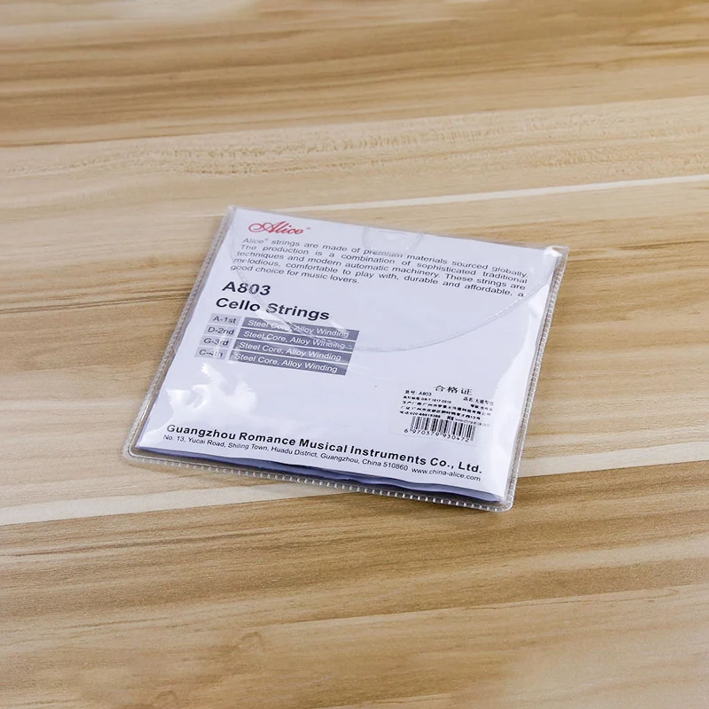 Description Picture 5 of itemAlice A803 Cello Strings Steel Core Alloy Winding Universal Cello Strings 1 Set Suitable for 4/4 3/4 1/2 Usual Size Cello