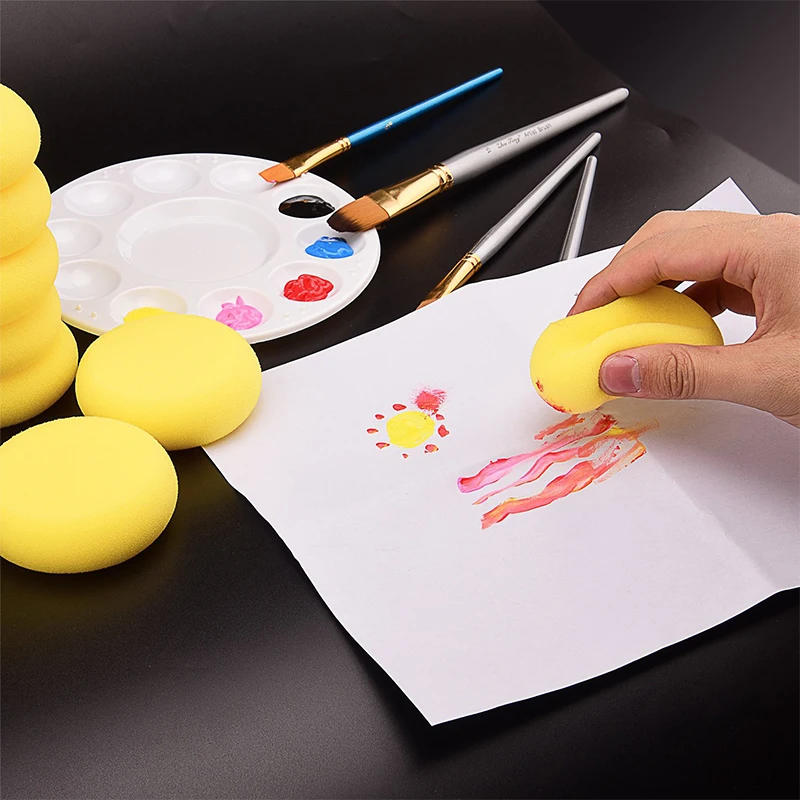 Description Picture 3 of item10pcs/pack Round Shape Ceramic Foam Throwing Water Absorbing Sponge Sculpture Pottery Tools Accessories Coloring Cleaning