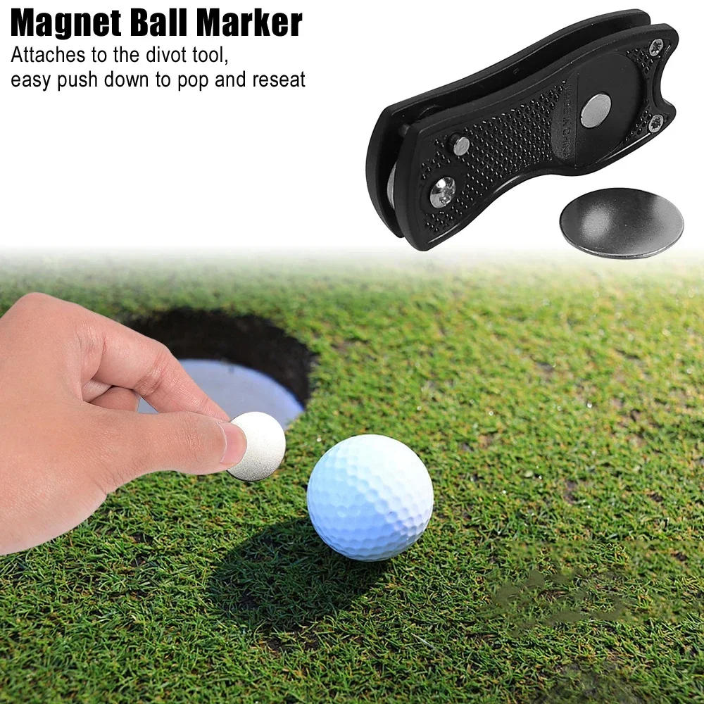 Description Picture 4 of itemGolf Foldable Golf Divot Repair Tool with Golf Ball Tool Pitch Groove Cleaner Putting Green Fork Golfs Training Aids Accessories