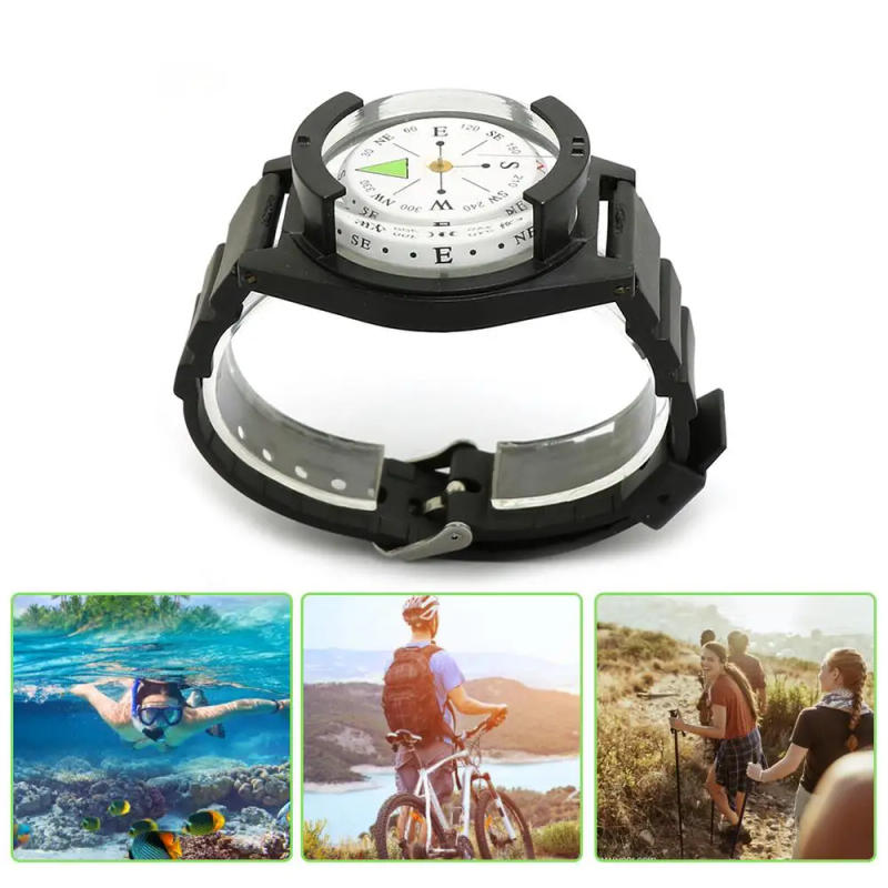 Description Picture 3 of itemWaterproof Wrist Compass for Outdoor Hiking Camping Diving High Precision Professional Wrist Diving Compass 50 M/164FT survival