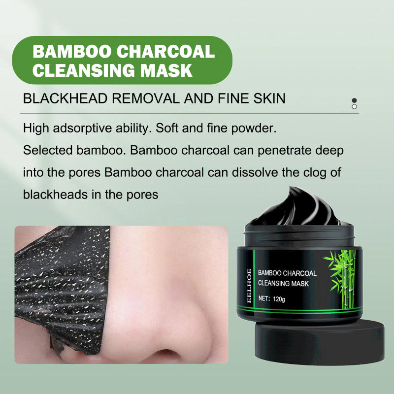 Description Picture 5 of itemBamboo Charcoal Blackhead Remover Mask Deep Cleanig Purifying Shrink Pores Cream Oil Control Exfoliator Peel Mud Mask Skin Care