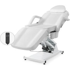 Facial Bed Massage Table Electric Height Adjustable Massage Massage Lash Bed for Eyelash Extensions Salon Chair (White)