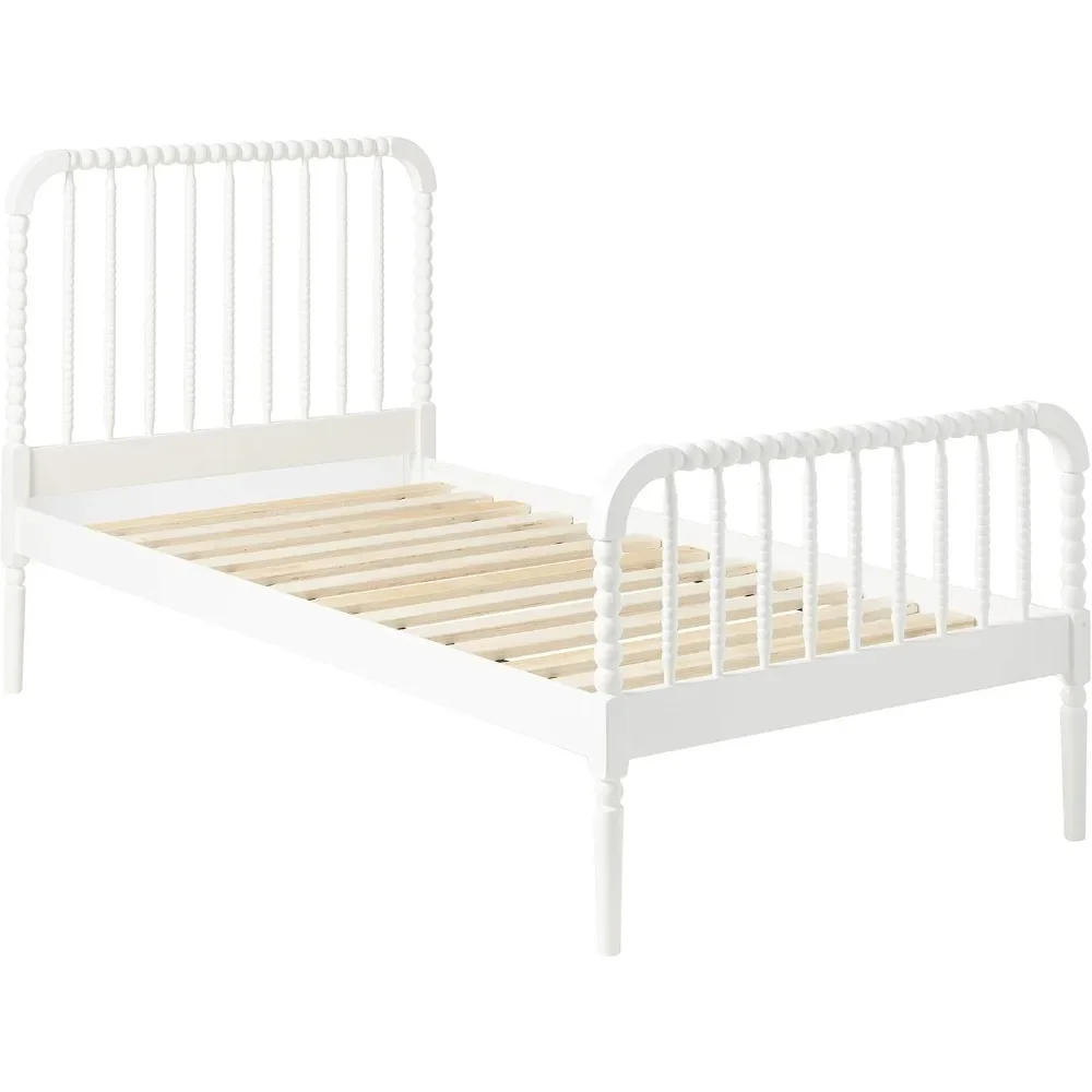 Description Picture 3 of itemJones Country Farmhouse Wood Jenny Lind Bobbin  Open Frame Fully Slatted Platform Bed Frame
