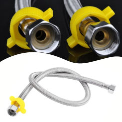 For Kitchen Toilet Shower Hose Hose Metal Hose Water Outlet For Faucet Explosion-proof Nylon Silver Stainless Steel