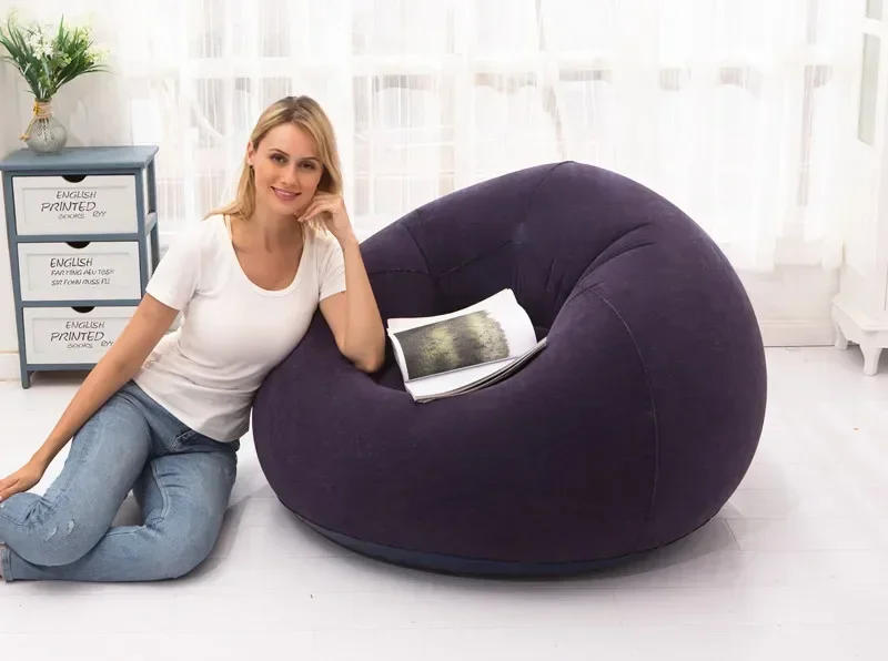 Description Picture 6 of itemLarge Lazy Inflatable Sofa Chairs PVC Lounger Seat Bean Bag Sofas Pouf Puff Couch Tatami Living Room Supply