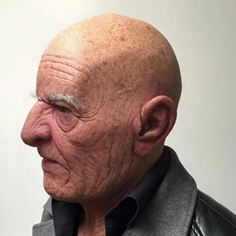 Description Picture 3 of itemTerrifying bald old man mask simulation grandpa latex headgear Halloween costume party prank funny mask